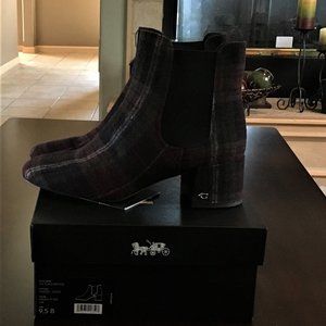 Coach Tia Plaid Bootie